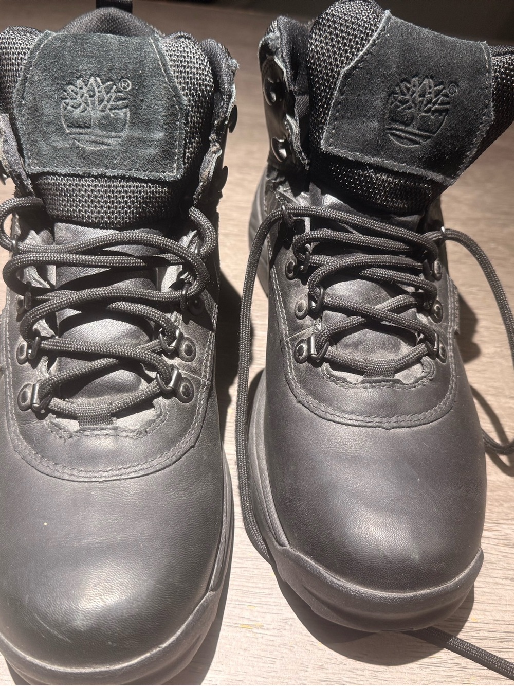 Timberland Black Leather Hiking Boots